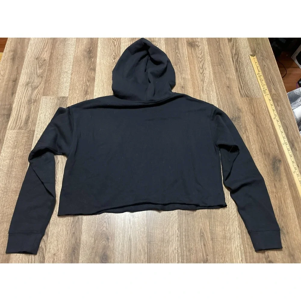 Wild Fable Hoodie, Women's Size Medium, Black, Pullover Crop Top - Picture 2 of 11